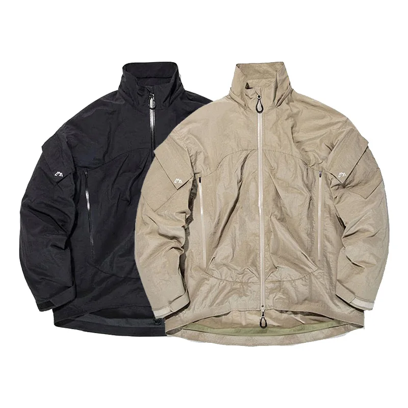 22SS Japanese Casual Loose Multi-pocket Stand-up Collar Men's and Women's Urban Functional Assault Jacket Khaki Coat [puma]22ss puma rebound layup lo sl 36986622