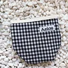 Large Capacity Plaid Fabric Storage Bag Portable Clutch Make Up Pouch Fashion Coin Key Bag Sanitary Napkin Pads Zipper Pouch 4