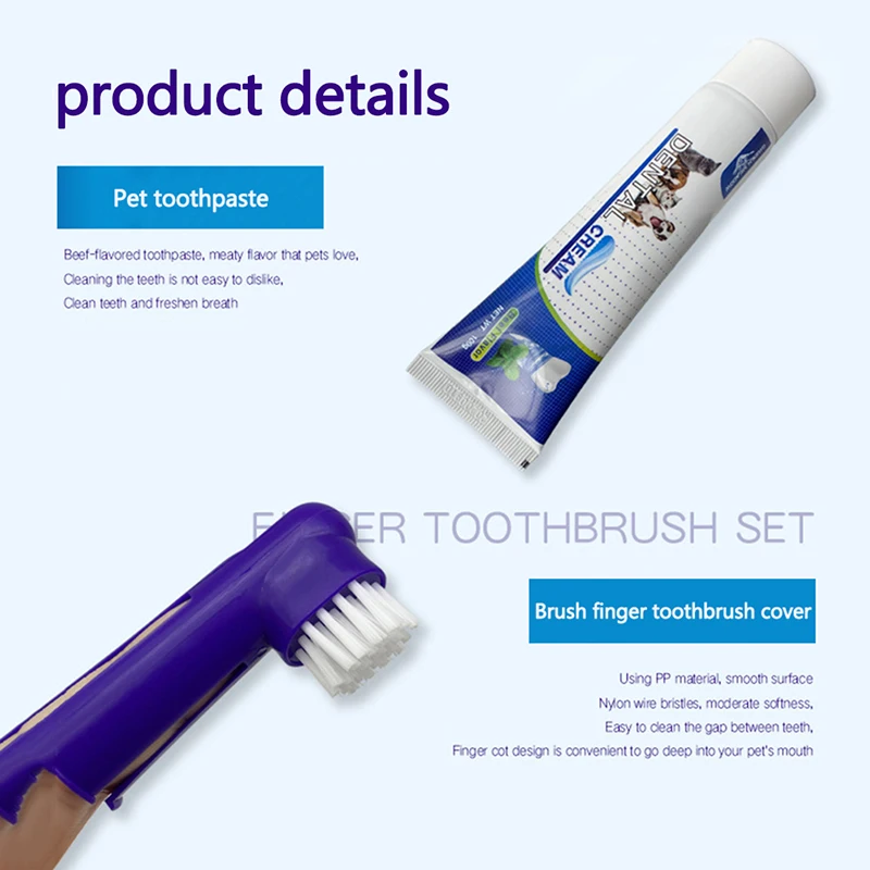Title 4, Pet Toothpaste Puppy Toothpaste Toothbrush Set ...