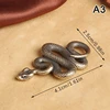1pc Copper Brass Mini Snake Antique Bronze Decor Figurines For Interior Decoration Desktop Ornament Miniatures Statue 8