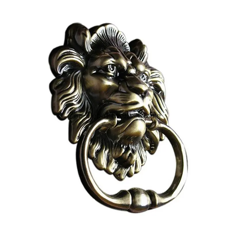 Lionhead Aldrava Porta Antiga para Decoração Home Disponível com Parafusos
