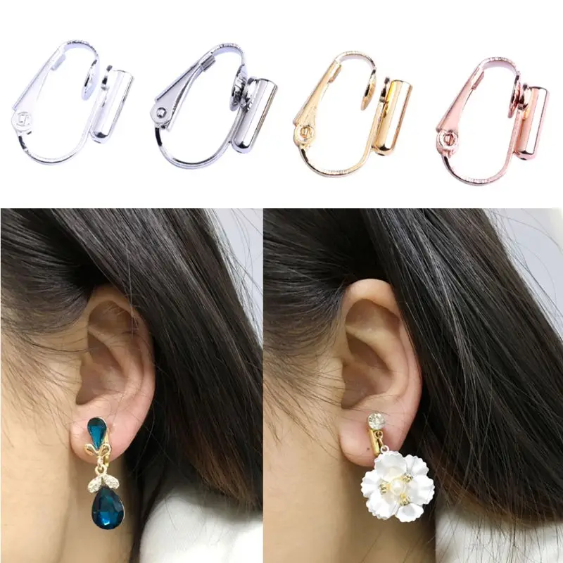 Clip Earrings Convert Earrings To Necklace Pair DIY Clip-on Earring  Converters Jewelry Findings For None