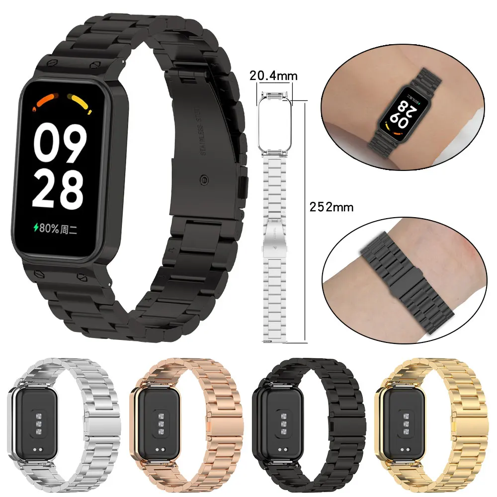 

Ремешок для часов + ремешок для Redmi Band 2, металлический браслет из нержавеющей стали, аксессуары для умных часов