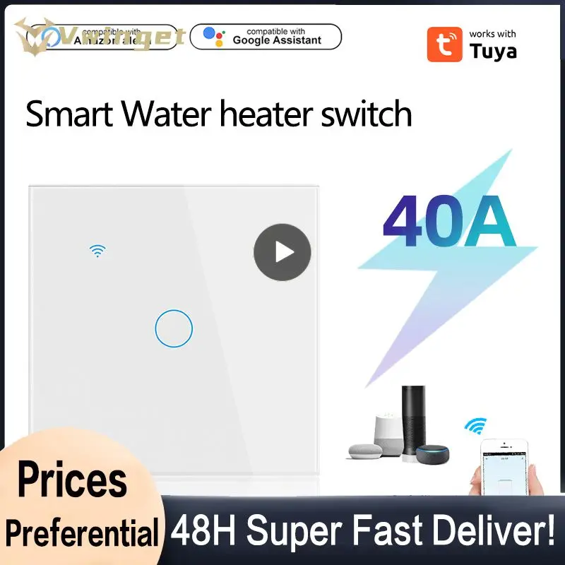 

Переключатель для водонагревателя Tuya с поддержкой Wi-Fi и Alexa Home, 40 А, 8000 Вт