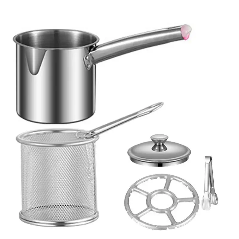 

Oil Container With Filter And Lid Bacon Grease Container Frying Basket Grease Strainer And Container Oil Strainer Pot Deep Fryer