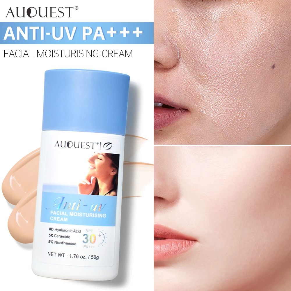 

UV Sunscreen Whitening Cream Sunblock PA+++ Moisturize Anti-oxidation Dust Oil Control Reduce Melanin Face Cream Skin Care 50ml