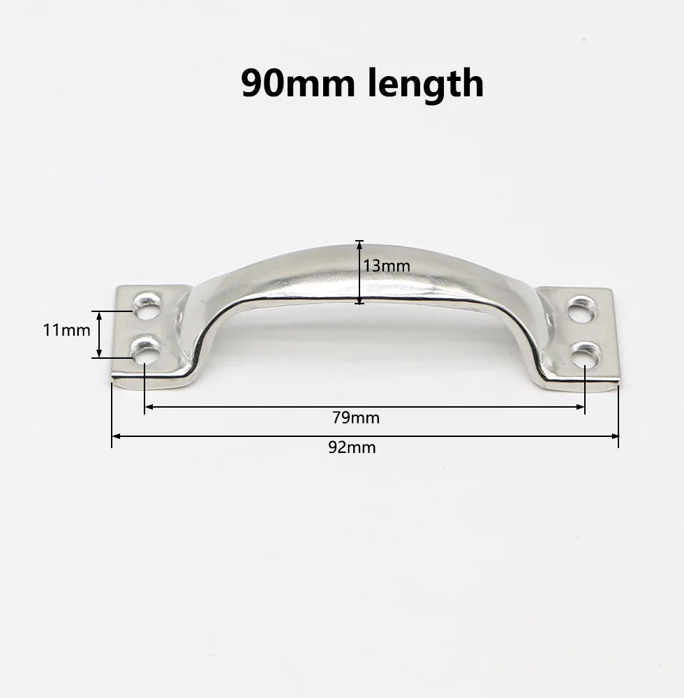 Door Handles Stainless Steel Handle Arc Luggage Cabinet Drawer Wooden Door Old-fashioned Ordinary Simple