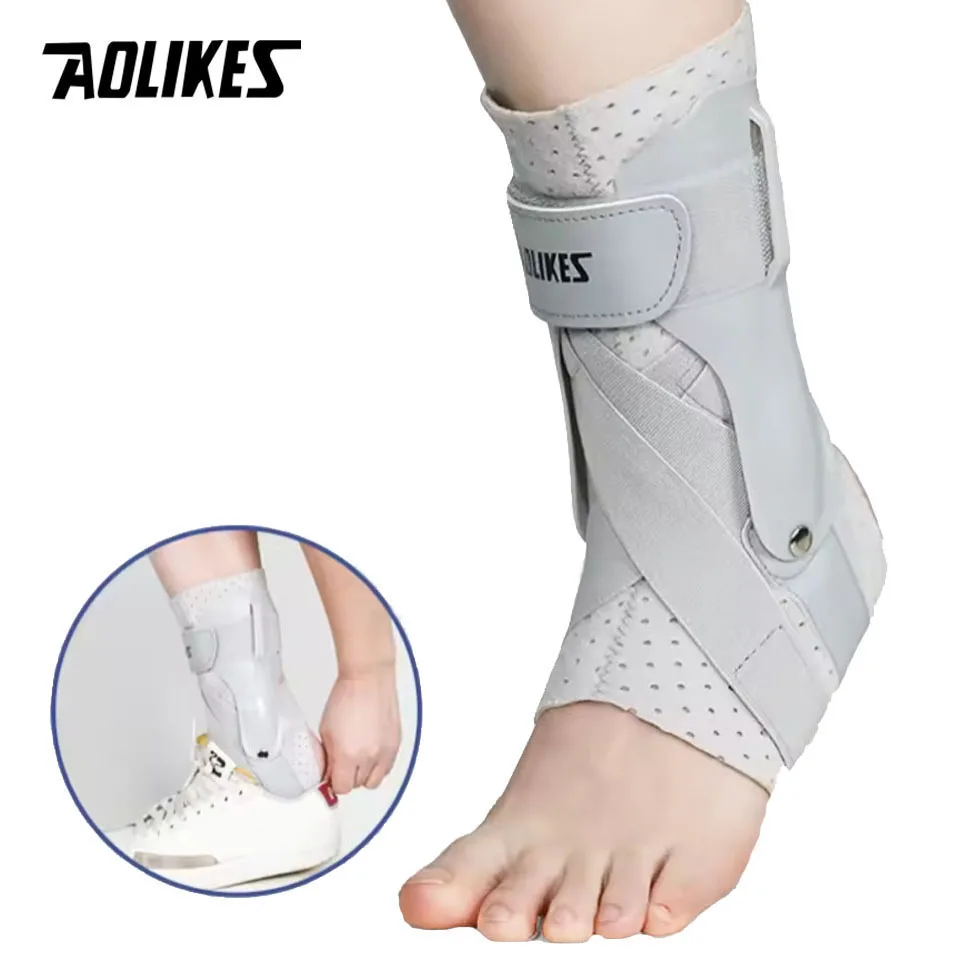 

AOLIKES 1PCS Ankle Brace for Sprained Ankle, Ankle Support Brace with Side Stabilizers for Men & Women, Ankle Splint Stabilizer