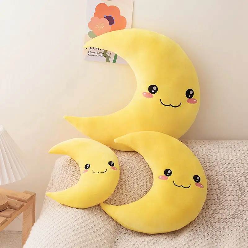 Sky Style Funny Smile Moon Soft Plush Toy Baby Throw Pillow Comfort Dolls Home Decor Xmas Gift Kids 25cm plush toys