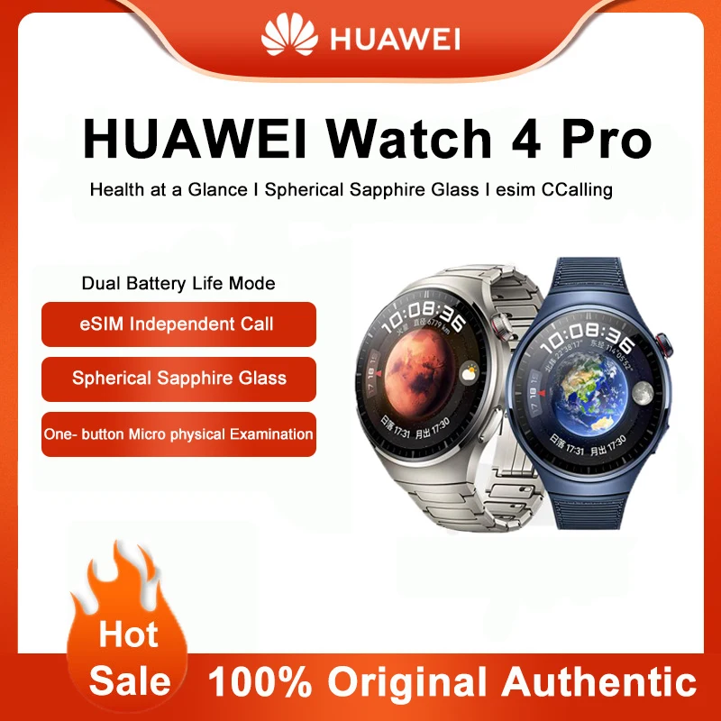 2023 New Huawei Watch 4 Pro Smart Watch ESIM Independent Call Bluetooth  Watch