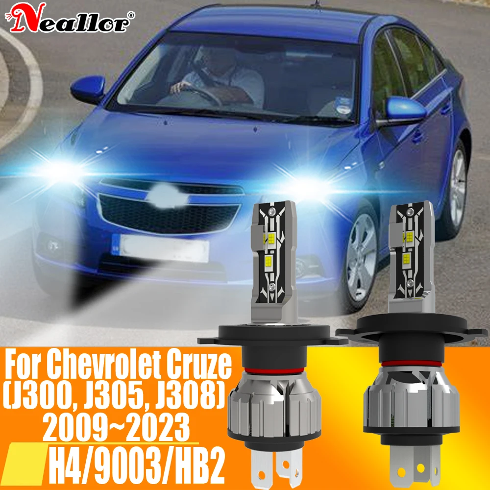 

2 шт., Автомобильные светодиодные лампы H4 12 В 55 Вт для Chevrolet Cruze 9003 ~ 2009