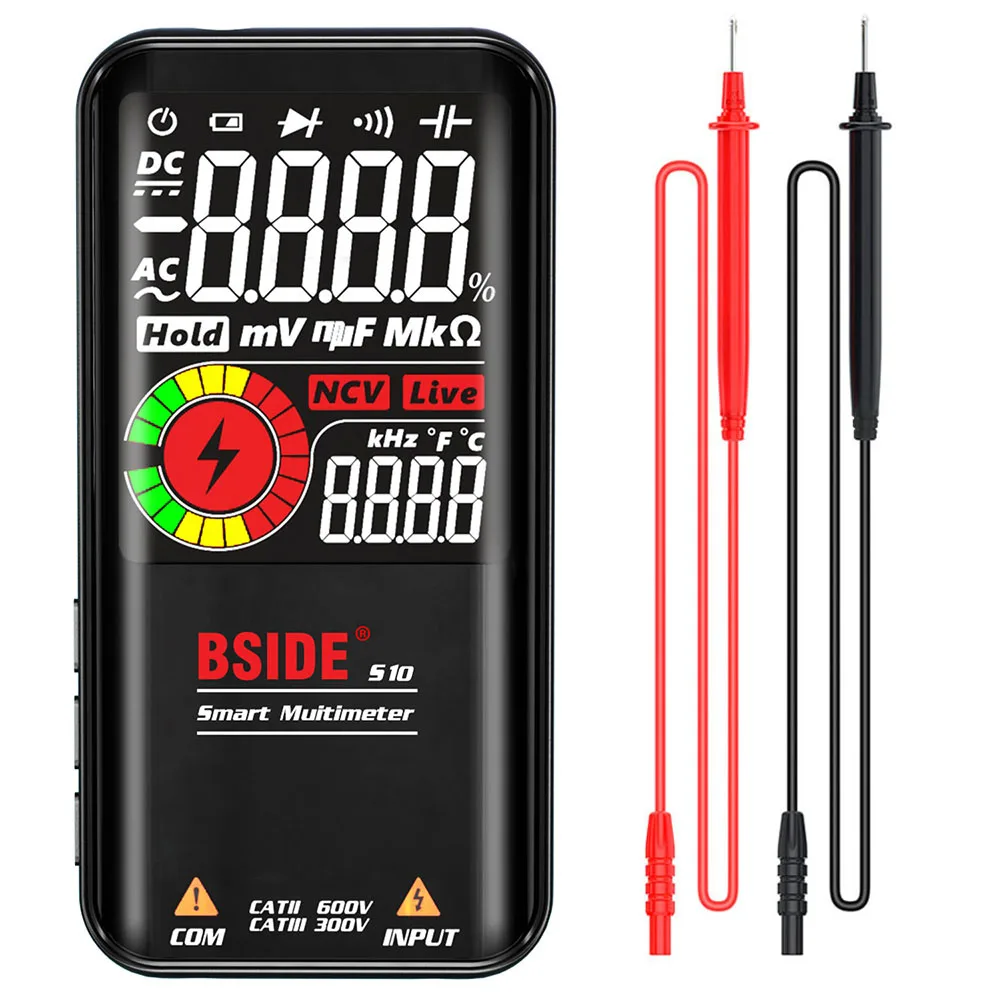 Цифровой мультиметр BSIDE S10 ЖК-дисплей 9999 отсчетов интеллектуальный тестер
