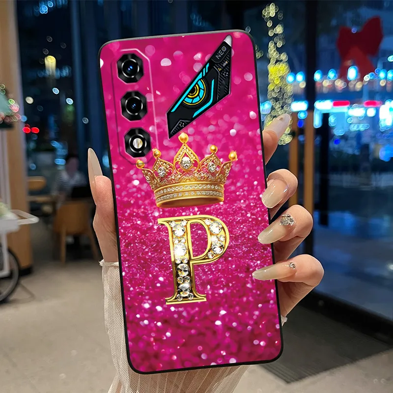 Newest Crown Letter Couple Phone Case - Soft Black Candy Shockproof Casing