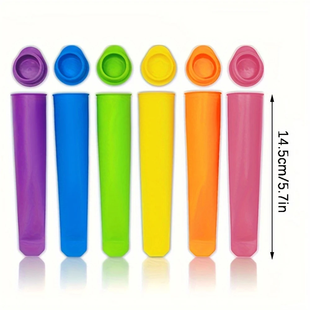 Silicone Popsicle Molds 6pcs Reusable DIY Freezer Handheld Stick Kitchen Supplies