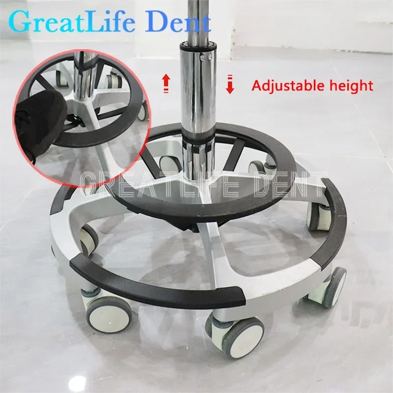 GreatLife 치과 의료 인체공학적 PU 가죽 좌석, 치과 병원 간호사, 자동 풋 페달 리프팅 회전 의사 의자