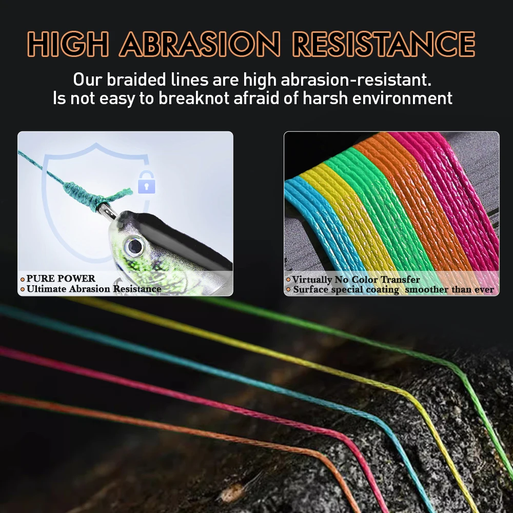 2000M 500M Saltwater 8 Threads 4 Threads PE Fishing Line Braided 18-88LB Smooth Multifilament Super Durable Fishing Line Pesca 3