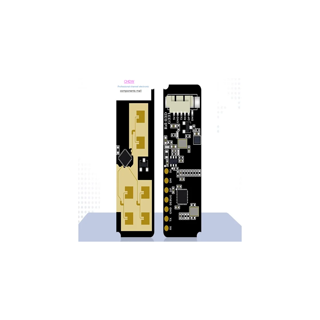 24G multi-target human motion trajectory localization and tracking radar module Rd-03D onboard PCB antenna