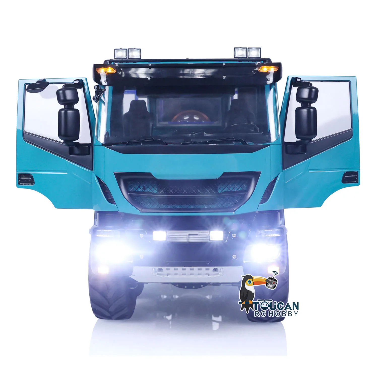 1/14 RC Crawler Rock Car 8x8 Climbing Vehicle Remoted Flatbed Truck Painted Assembled Model Lights Sounds Toys for Boys TH23197 4