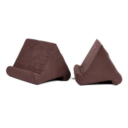 Multifunctional Sponge Pillow Tablet & Phone Holder with Adjustable Support Bracket (Brown)
