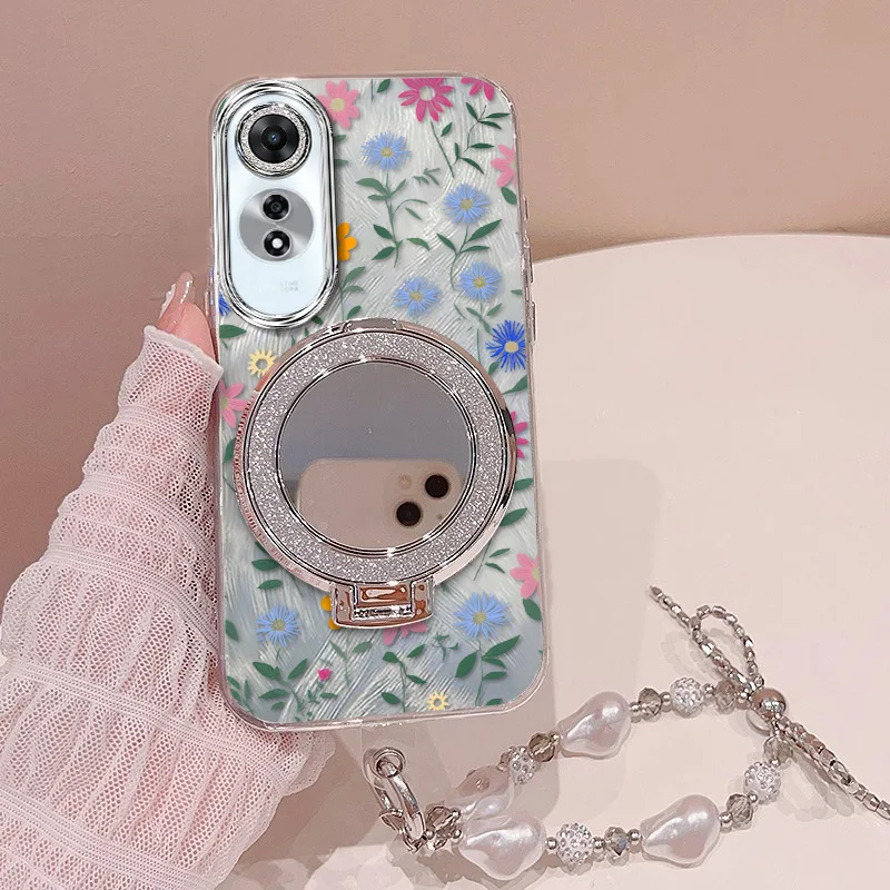 3-Piece Floral Phone Accessory Set with Case, Lanyard, and Stand