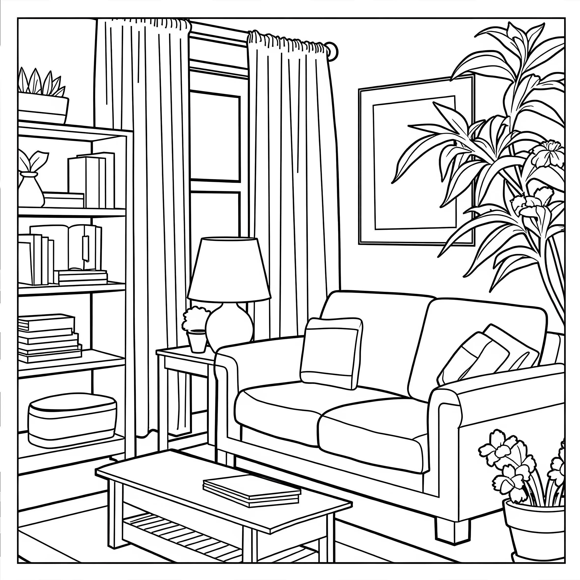 COLOR AT HOME Bold-easy Patterns Coloring Book for Adults Cute Drawing Book Perfect Gift for Party and Birthday 6