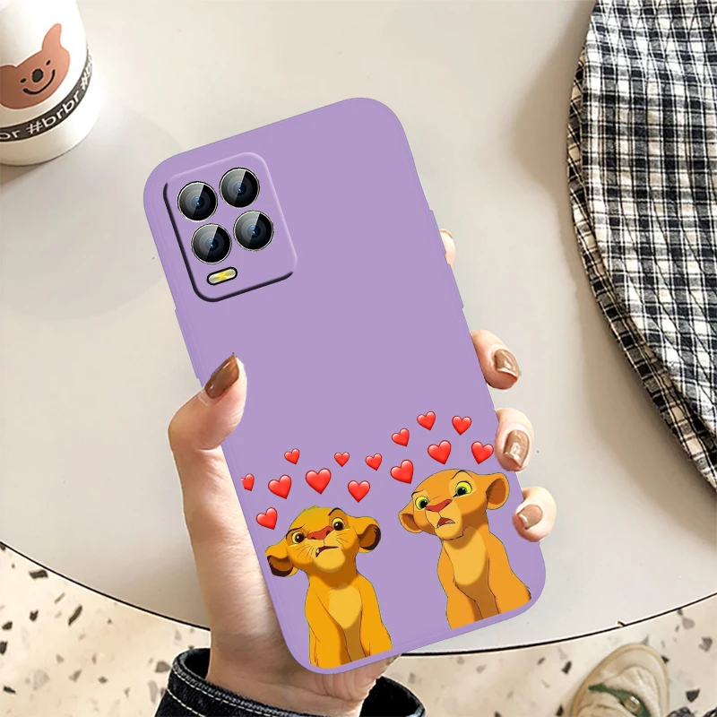 

Lion King Cartoon Cool Phone Case For OPPO Realme GT Neo 3 2 Master 8 9 Narzo 50A 50i Reno 7 Liquid Rope Candy Cover Coque Capa
