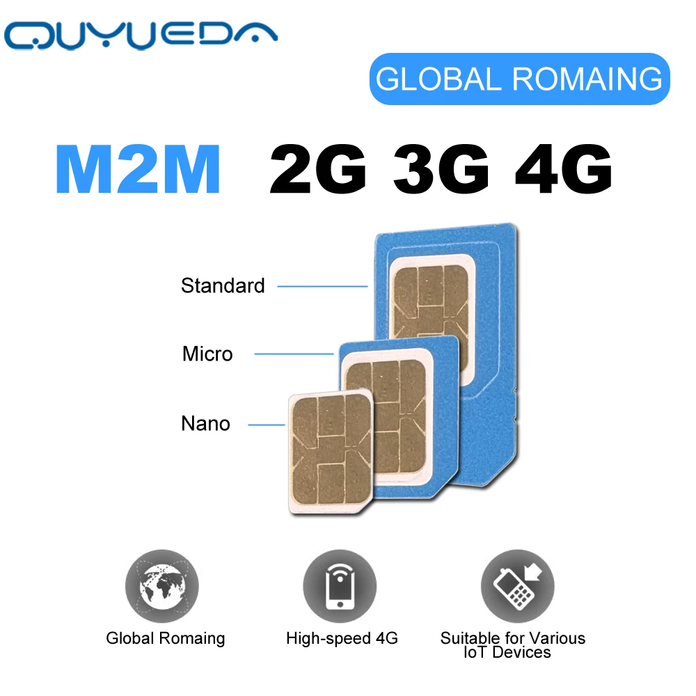 4G Sim Card Global Romaing Smart M2M IOT Card For GPS Tracker Iot Device High Speed Low Consuming Jurong 1 year internet traffic