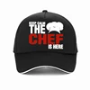Funny Keep Calm The Chef Is Here funny hat fashion men women Cooking Kitchen Baseball Cap Summer Adjustable Snapback Hats 1
