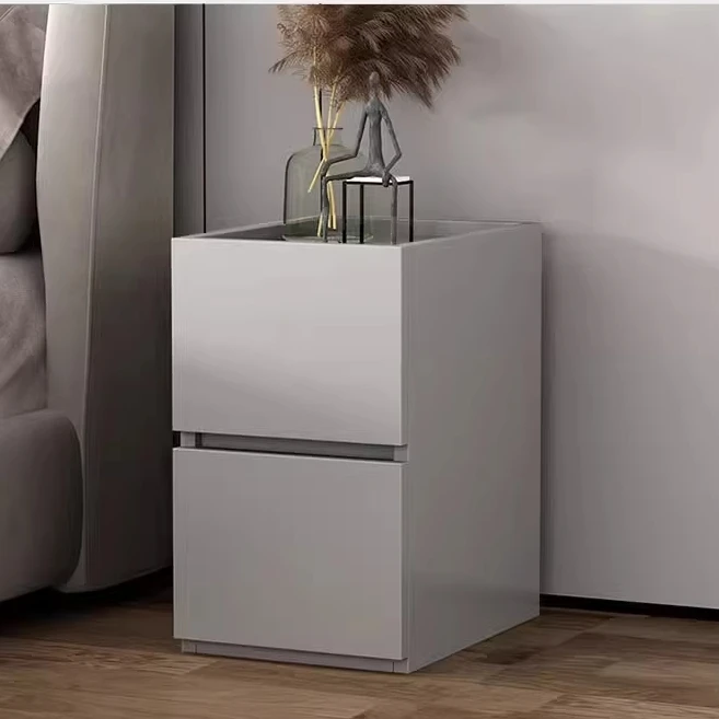 Ultra-Narrow 30cm 40cm Wide Bedside Cabinet Minimalist Installation-Free Small and Compact Home Furniture Design