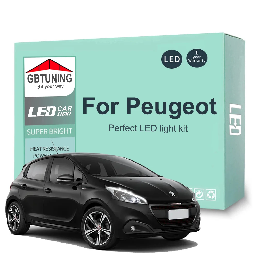 LEDInteriorLightBulbKitForPeugeot108206207208301307308406