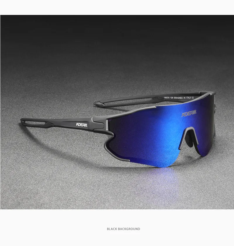 Kdeam neue bunte polarisierte Sonnenbrille Outdoor Radfahren Reit brille tr90 integrierte wind dichte Sport Unisex Sonnenbrille kd0801 – Detail 11