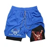 Men's Fashion Anime Printed Sports Shorts 2 in 1 Running Training Fitness Shorts Summer Outdoor Fitness Sports Pants M-3XL 1