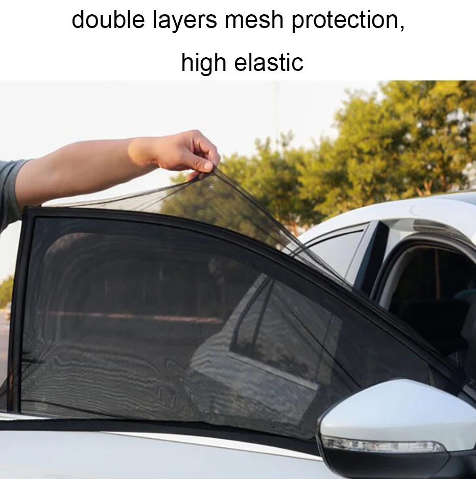 Generic 2 Pack Car SUV Window Sun Shade Curtain Universal Vehicle Interior Sun Protection Window