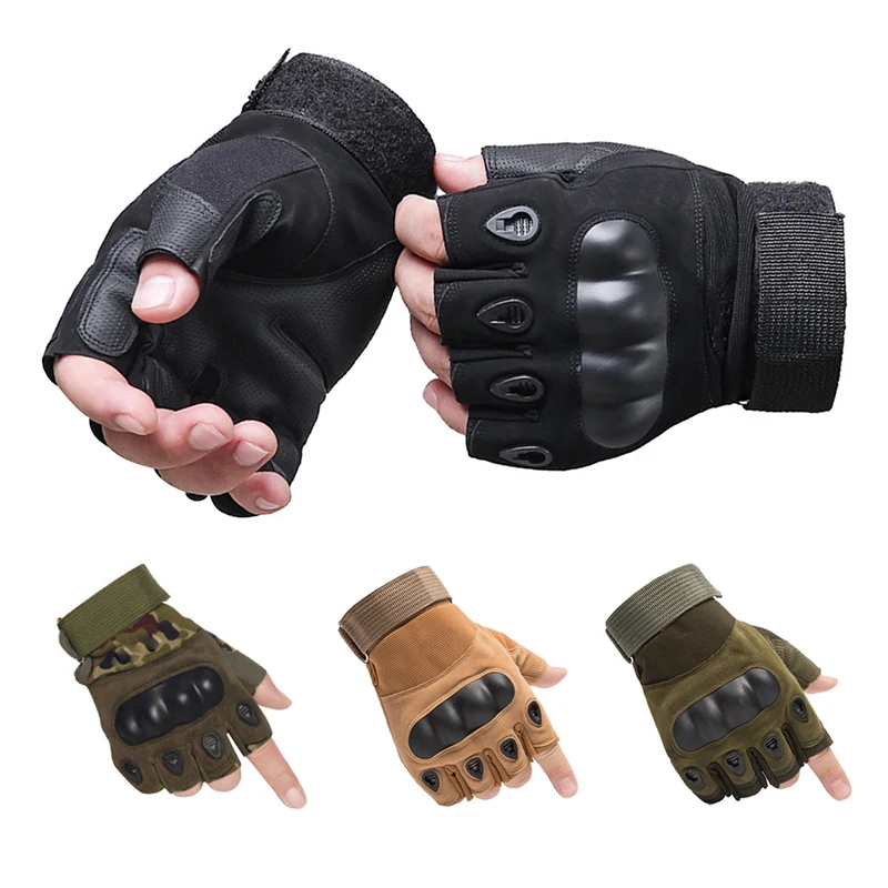 Army Tactical Gloves / Outdoor Sports Half Finger Combat Motorcycle Ro