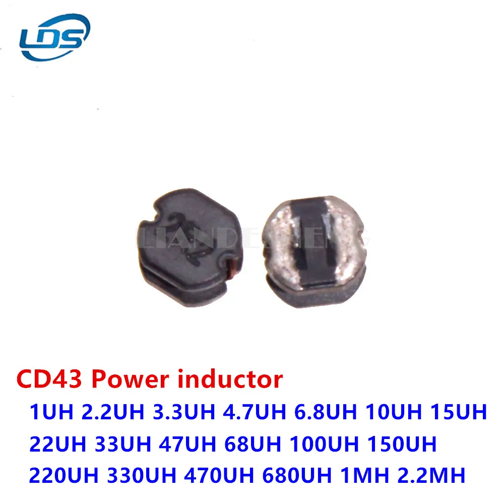 

20PCS SMD Power Inductors CD43 1UH 2.2UH 3.3UH 4.7UH 6.8UH 10UH 15UH 22UH 33UH 47UH 68UH 100UH 150UH 220UH 330UH 470UH 680UH 1MH