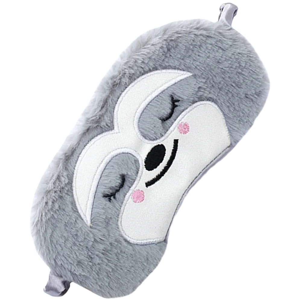 Cute Sloth Eyepatch Soft Fluffy Plush Blindfold Funny Novelty Animal Boys Sleep Mask Eye Eyeshade Kids Girls Boys 4