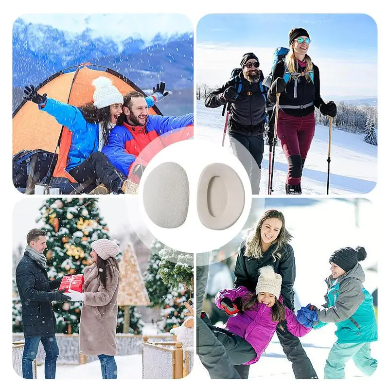 Bandless Ear Cover Strapless Ear Bags Warm Warmers Soft Winter Accessories Ergonomical Cover For Cycling Outdoor
