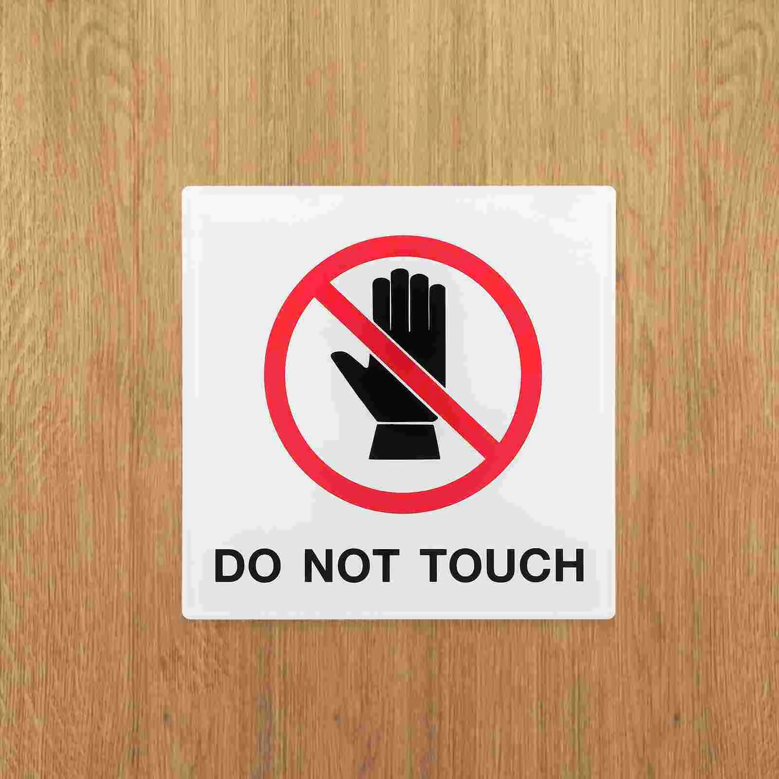 No Touching Signs Tag Adhesive Do Not Warning Label Sign Acrylic Acrylic Caution Danger Decal Factory Safety Machine