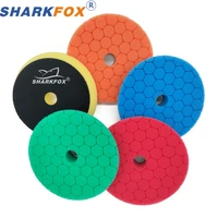 Sharkfox Polishing Pads 3/5/6 Inch Germany Foam Buff Sponge Pads Auto Car Buffing Pad Set for DA/RO Polisher Buffer Tools 2