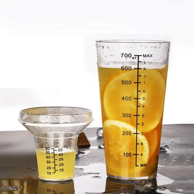 500/700ML Cocktail Shaker with Clear Scale Cold Heat Resistant Bartender Mixer Tool for Bar Bartender Tools Cocktail Accessories