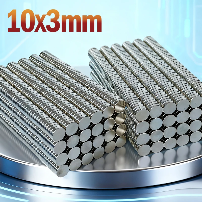 Round Neodymium Magnets - Strong 10x3mm Permanent Magnetic Discs (10-200 Pieces)