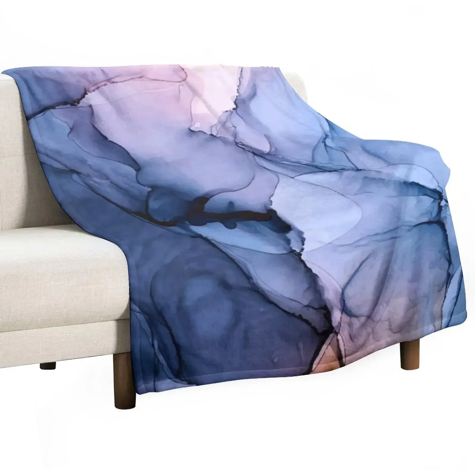 

Captivating 1 - Alcohol Ink Painting Throw Blanket Travel Weighted Decorative Beds Blankets