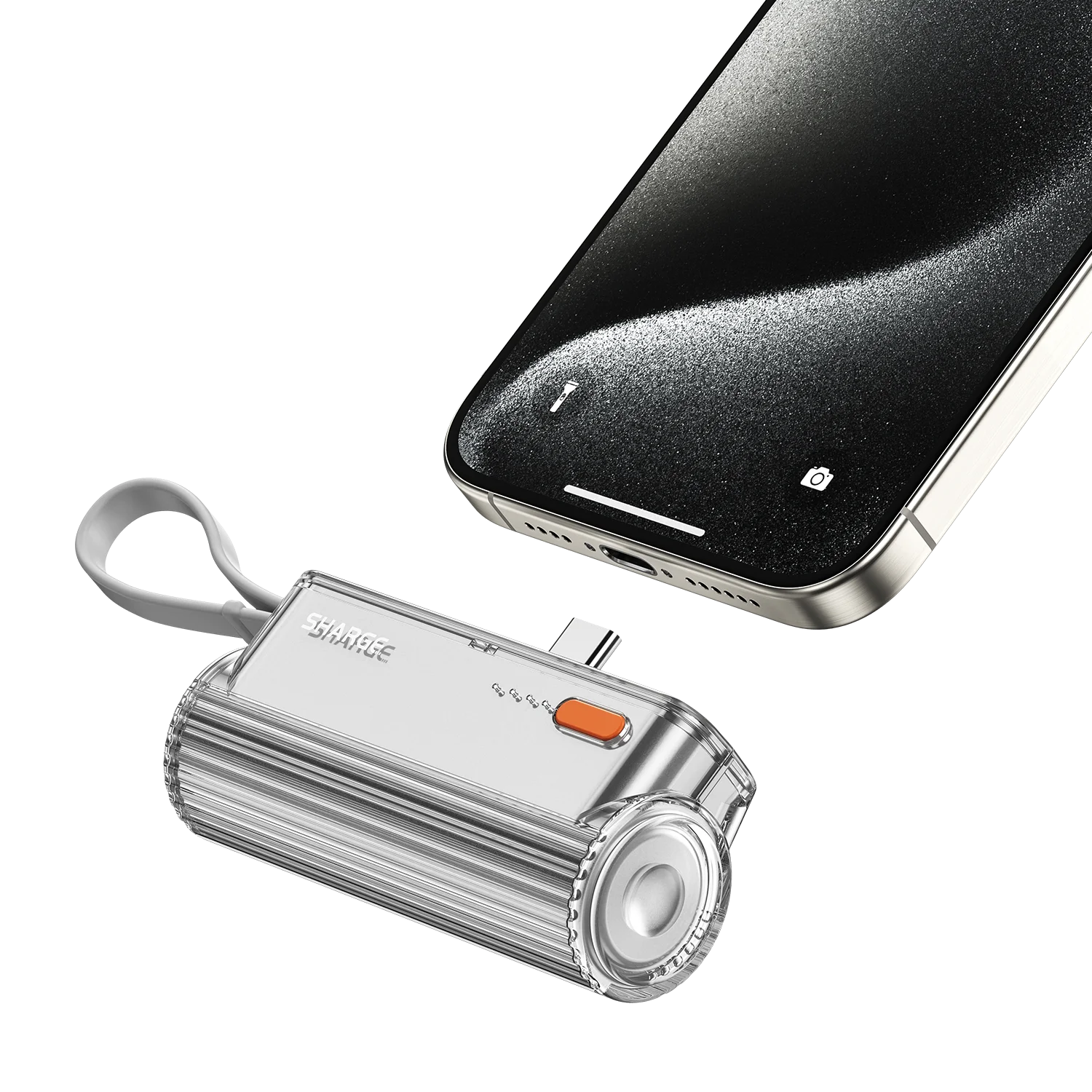 SHARGE Mini bateria pomocnicza 5000mAh Power Bank Dual USB-C + Lightning PD interfejs szybkiego ładowania dla iPhone Samsung HUAWE