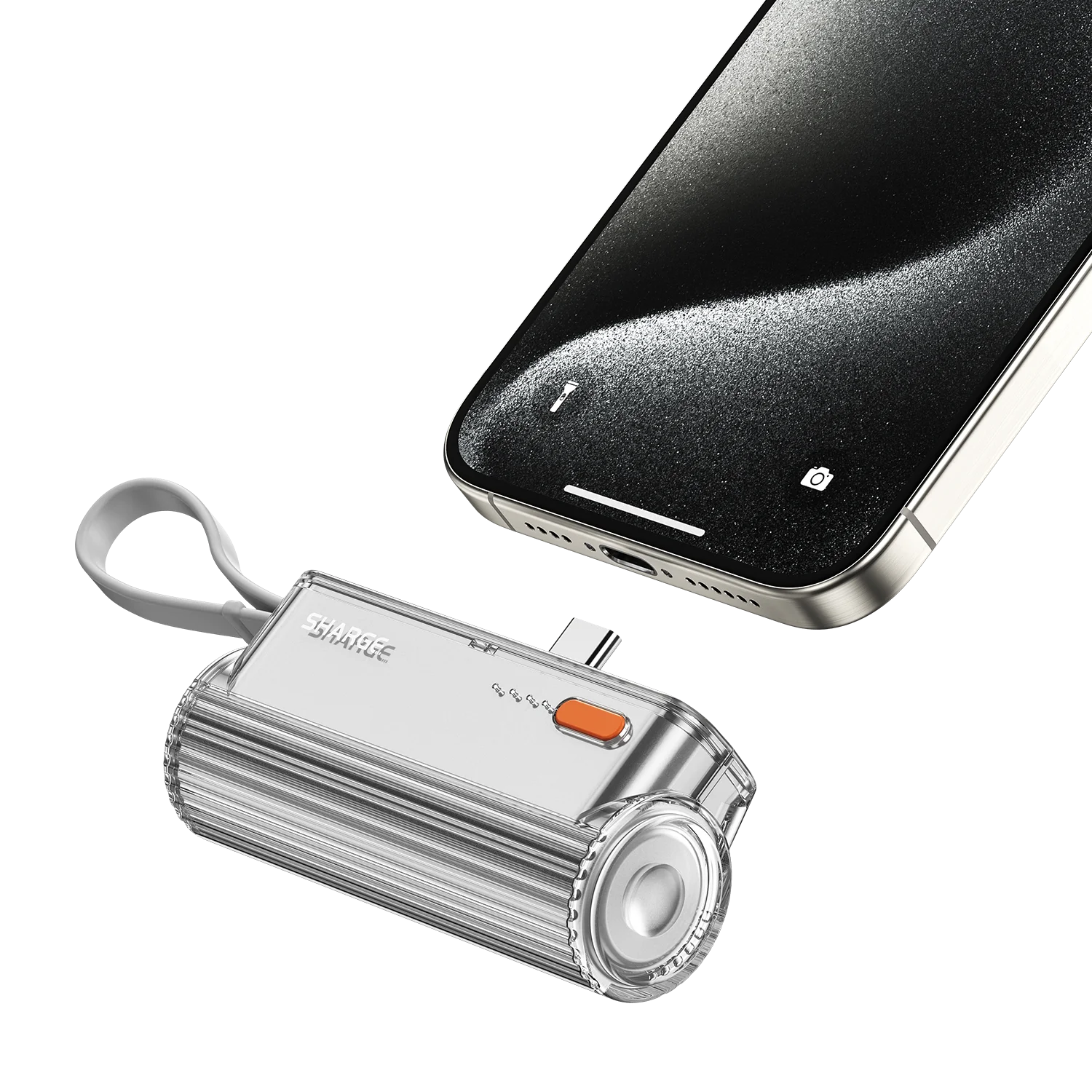 SHARGE Mini Auxiliary battery 5000mAh Power Bank Dual USB-C + Lightning PD Fast Charging Interface for iPhone Samsung HUAWE 2