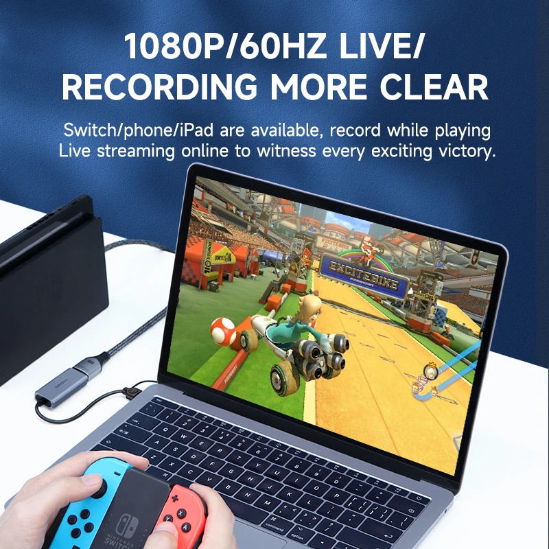 Hagibis-cartão de Captura de Vídeo Usb 3.0 Compatível com Hdmi Usb Tipo-c Game Grabber Gravar Ms2130 para Switch Xbox Ps4 Transmissão ao Vivo - Imagem 6