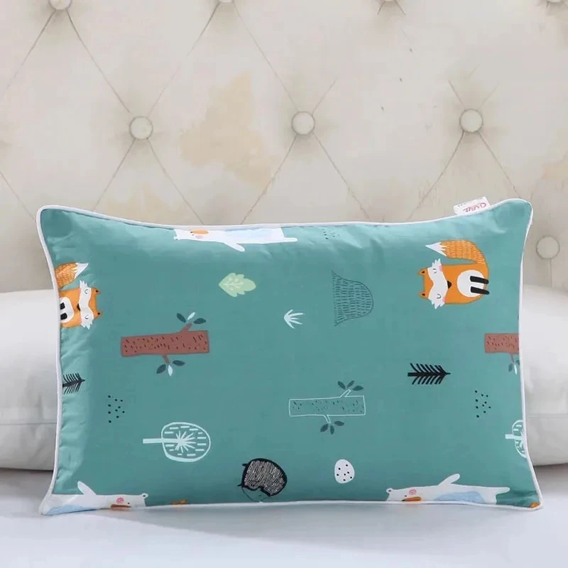 Four Seasons Cartoon Printed Pillowcase Home Decorative Bedding Children Pillowcase Breathable Skin-friendly Cotton