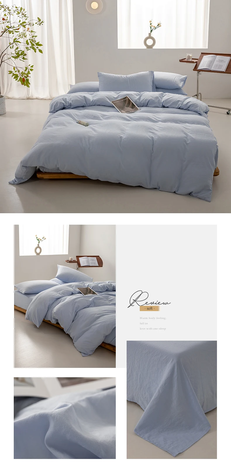 Japanese Minimalist Cotton Duvet Cover