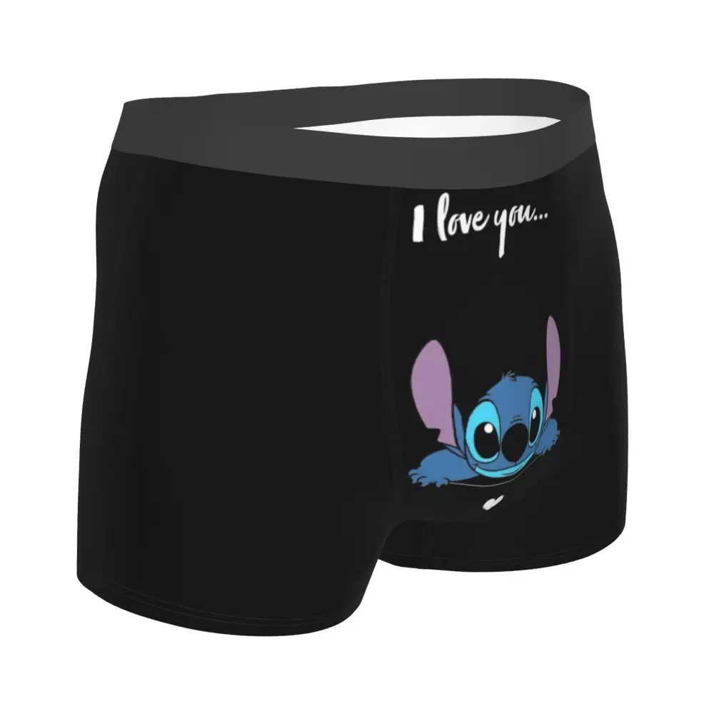 Custom Stitch Lion Cute Boxers Shorts Men's Disney Movie Briefs Underwear Fashion Underpants