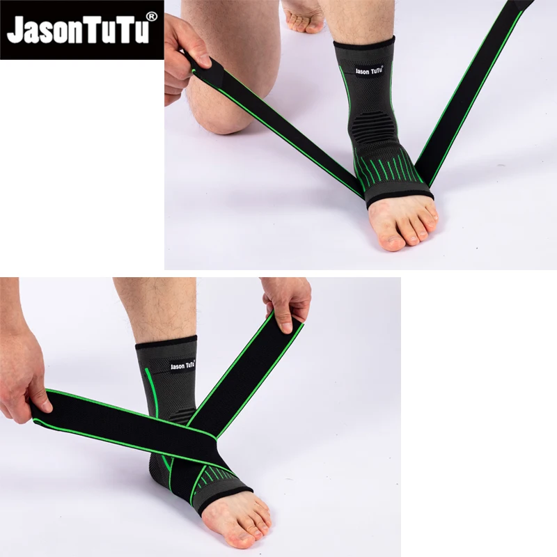 Ankle Support Basketball Ankle Brace Compression Nylon Strap Belt Protector JASONTUTU 1 PCS