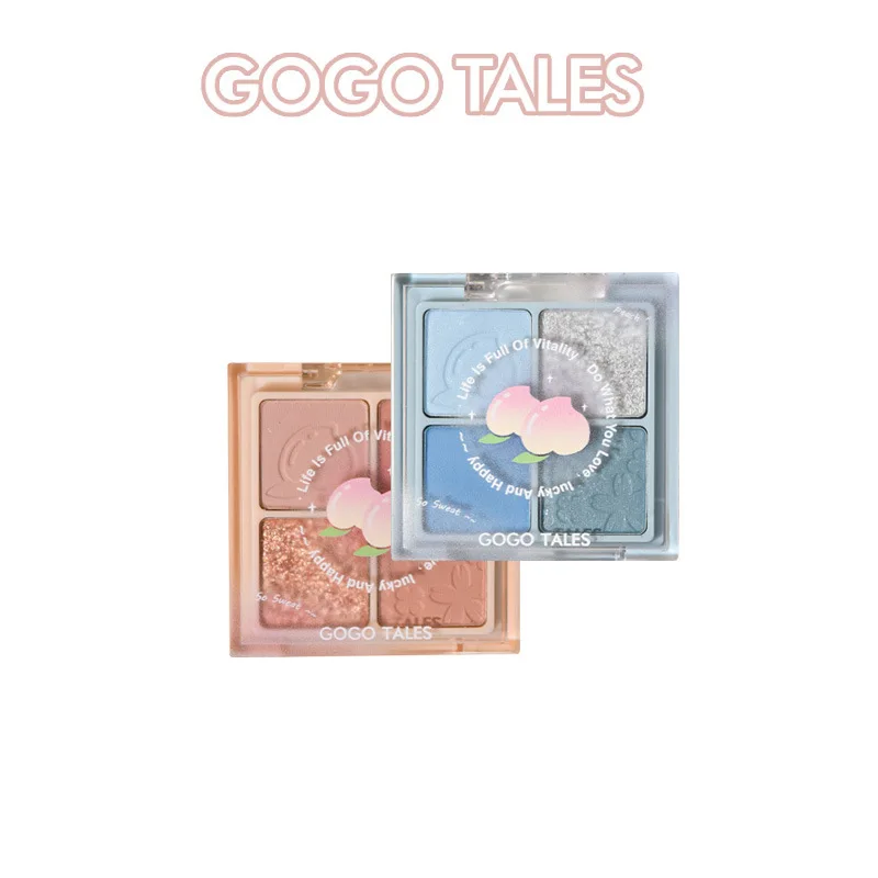 gogotale 4-color Eye Shadow Gradient Blush Powder All-in-one Plate Cheap Earth Color